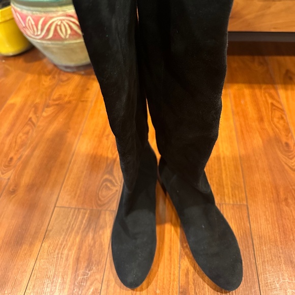 Stuart Weitzman Black Suede Over-the-Knee Boots | Size 6M | Made in Spain - Picture 2 of 8